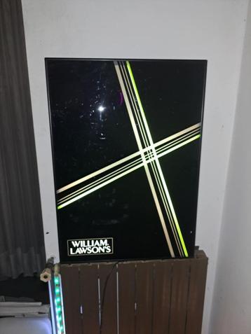 Zeldzaam verlicht reklamepaneel van William Lawson  te koop! beschikbaar voor biedingen