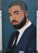 Drake Portrait Peinture, à l'huile sur toile, Signée Par Jok, Enlèvement