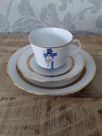 Communie kop met schotel driedelig (jongen), Antiek en Kunst, Ophalen of Verzenden