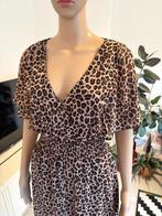 Beautiful long dress with leopard print (size S/M), Kleding | Dames, Maat 38/40 (M), Bruin, Ophalen of Verzenden, Zo goed als nieuw