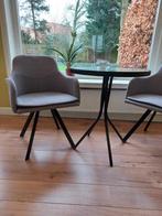 Grijze design stoelen, Huis en Inrichting, Stoelen, Grijs, Metaal, Vier, Modern