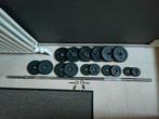 40kg Barbellset (30mm) in goede staat., Sport en Fitness, Fitnessmaterialen, Ophalen, Gebruikt, Benen, Halterset
