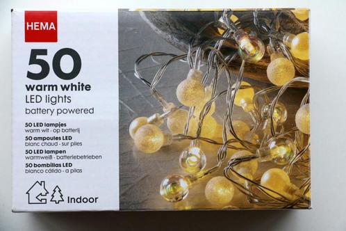 Guirlande lumineuse 50 LED blanc chaud Hema neuve, Divers, Noël, Neuf, Enlèvement ou Envoi
