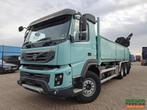 Volvo FMX 410 8x4/4 Dagcab Euro5 - Open Laadbak 6.8m + Hiab, Auto's, Automaat, Cruise Control, Diesel, Te koop
