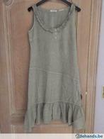 linnen kleed terre bleue maat 38, Kleding | Dames, Jurken, Maat 38/40 (M), Terre Bleue, Beige, Ophalen of Verzenden