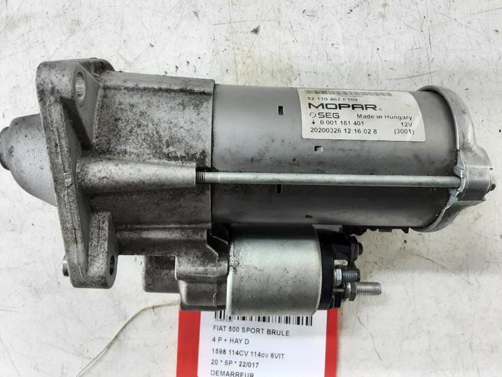 DÉMARREUR Fiat 500X (334) (01-2014/09-2020) (52110467F109), Autos : Pièces & Accessoires, Moteurs & Accessoires, Fiat, Utilisé