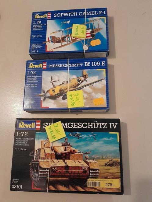 3 REVELL vliegtuig/tank 1:72 TBE-modellen, Hobby en Vrije tijd, Modelbouw | Vliegtuigen en Helikopters, Zo goed als nieuw, Vliegtuig