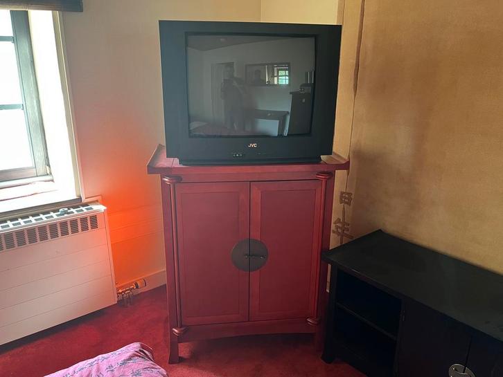Meuble armoire rouge chinois TV télévision, Antiek en Kunst, Antiek | Meubels | Kasten, Ophalen