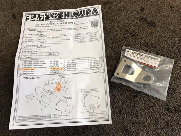 Yoshimura uitlaatbeugel uitlaat beugel R-11 R11 [2 soorten], Motoren, Onderdelen | Merk-onafhankelijk, Nieuw, Ophalen of Verzenden