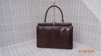 Vintage damestas: slangenleer, Ophalen of Verzenden, Zo goed als nieuw, Bruin, Handtas