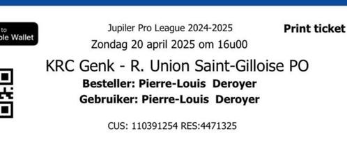 KAA GENK Union Saint Giloise, Verzamelen, Sportartikelen en Voetbal, Nieuw, Overige typen, Ophalen of Verzenden