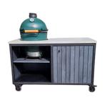 Buitenkeuken 152cm - Staal - Dekton - Eikenhout, Tuin en Terras, Verzenden, Nieuw, Houtskool, Vrijstaand