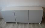 Meuble bas 3 porte blanc/gris IKEA Besta, Maison & Meubles, Armoires | Mobilier de télévision, Comme neuf, 25 à 50 cm, Moins de 50 cm