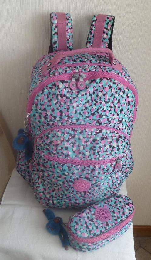 Kipling rugzak en pennendoos + aapjes set, Handtassen en Accessoires, Tassen | Rugtassen, Gebruikt, Kipling, 25 tot 40 cm, 45 tot 60 cm