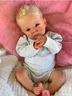 Realistische pasgeboren baby pop Blond jongetje (49cm) Nieuw, Verzenden, Nieuw, Pop
