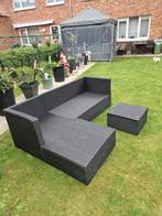Tuinbank met tafeltje en kussens, Tuin en Terras, Tuinbanken, Ophalen, Nieuw, Plastic