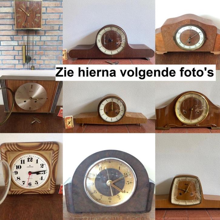 Antieke houten schouwklokken tafelklok schoorsteenklok klok, Antiek en Kunst, Antiek | Klokken, Ophalen of Verzenden