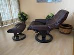 Stressless leder fauteuil zetel, Huis en Inrichting, Fauteuils, Ophalen of Verzenden, Zo goed als nieuw, Hout