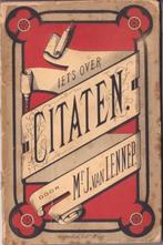 J. van Lennep, Iets over citaten (1871), J. van Lennep, Enlèvement ou Envoi