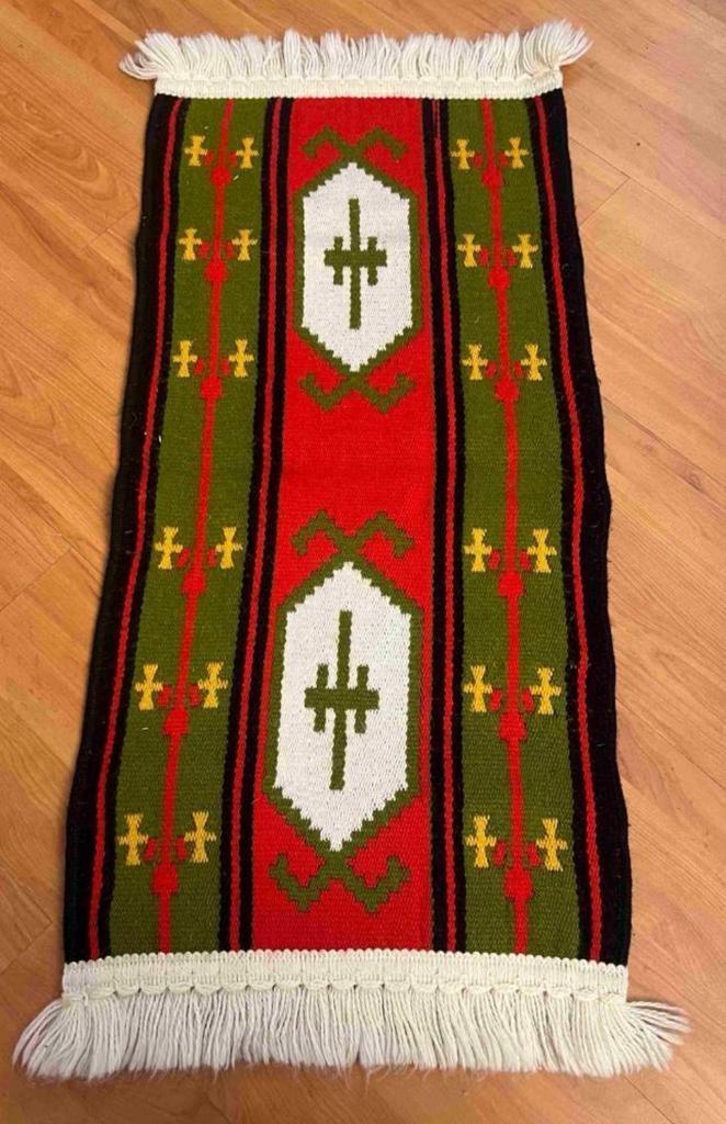 Kelim tapijt loper in frisse kleuren 77/37, Antiquités & Art, Tapis & Textile, Enlèvement ou Envoi