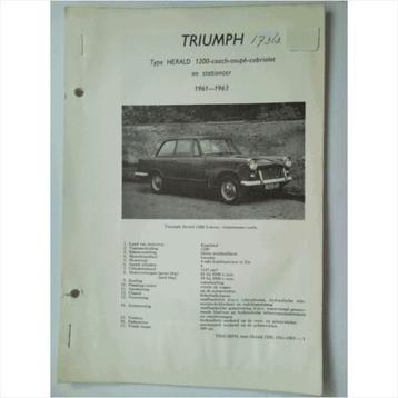 Triumph Herald Vraagbaak losbladig 1961-1963 #1 Nederlands