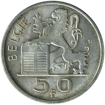 Belgique 50 francs, 1951 Néerlandais - 'BELGIUM' 3 à ve