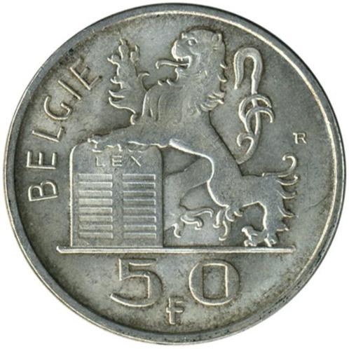 Belgique 50 francs, 1951 Néerlandais - 'BELGIUM' 3 à ve, Timbres & Monnaies, Monnaies | Belgique, Monnaie en vrac, Argent, Argent