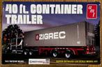 40 Ft. Container Trailer Zigrec 1/24, Hobby en Vrije tijd, Overige merken, Groter dan 1:32, Ophalen of Verzenden, Zo goed als nieuw