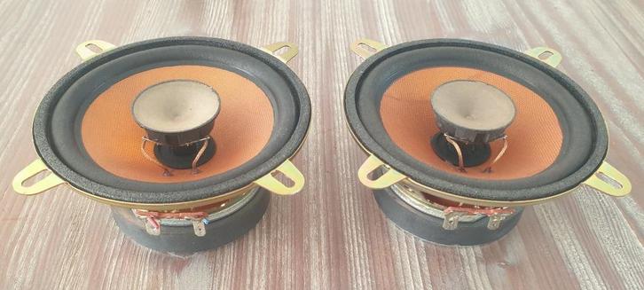 Vintage heel apart set Audax coaxiale units, Audio, Tv en Foto, Luidsprekerboxen, Zo goed als nieuw, Front, Rear of Stereo speakers