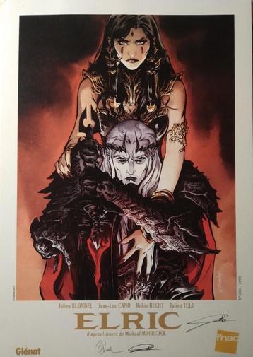 Elric. Fantastische strip. Gesigneerd bord. beschikbaar voor biedingen