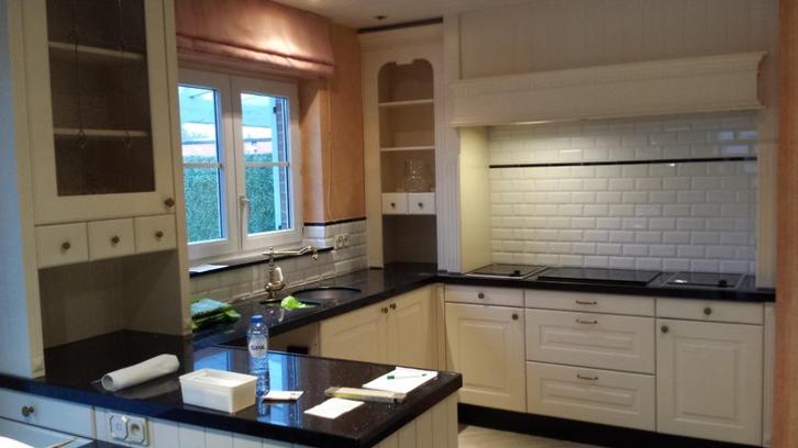 Keuken dubbele wasbak,af te halen reeds gedemonteerd, Huis en Inrichting, Keuken | Complete keukens, Zo goed als nieuw, U-keuken