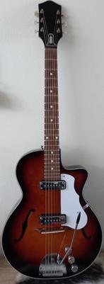 Vintage, Nederlands erfgoed elektrische gitaar jaren `70, Comme neuf, Autres marques, Hollow body, Enlèvement ou Envoi
