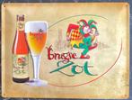 Brugse zot bierbord 40 x 30cm, Ophalen of Verzenden, Gebruikt, Reclamebord, Plaat of Schild, Overige merken