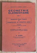 Géométrie Élémentaire TIII A.Guion De Boek 1952, Livres, Technique, Utilisé