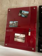Magnetisch glasbord (rood, 60 x 45 cm), Huis en Inrichting, Ophalen of Verzenden, Zo goed als nieuw, Magneetbord