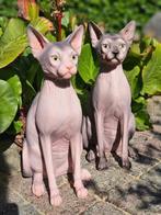 Polyester beelden Sphynx katten,  2 modellen, Tuin en Terras, Ophalen of Verzenden, Nieuw, Kunststof, Dierenbeeld