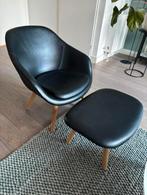 HAY loungestoel in zwart leer, Huis en Inrichting, Fauteuils, Ophalen, Zo goed als nieuw, Leer, Scandinave