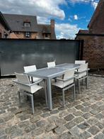 Tuintafel set, Ophalen, 6 zitplaatsen, Aluminium, Zo goed als nieuw