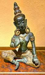 Statuette en bronze doré de Shiv Nataraja 11cm, Antiek en Kunst, Ophalen of Verzenden