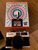 Oud fototoeste minoltal met lens, Audio, Tv en Foto, Fotocamera's Analoog, Ophalen, Gebruikt, Minolta