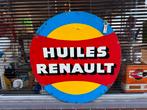 HUILES RENAULT oud reclamebord, Verzamelen, Ophalen of Verzenden, Gebruikt, Reclamebord