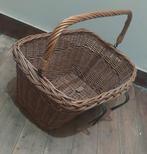 rieten mand voor aan de fiets, Ophalen, Gebruikt, Fietsmand, Stuurbevestiging