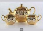 Sadler Gold Lustre 3 delige thee-set 1950 Zeldzaam + theepot, Ophalen of Verzenden