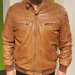 Jas met leren jack, Bruin, Maat 56/58 (XL), Gedragen, Arma