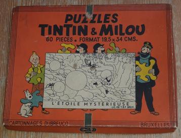 Tintin boîte puzzle Dubreucq L'Etoile Mystérieuse 1943 Hergé