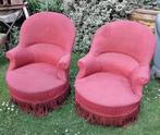 Paire de fauteuil rouge/bordeaux, Ophalen