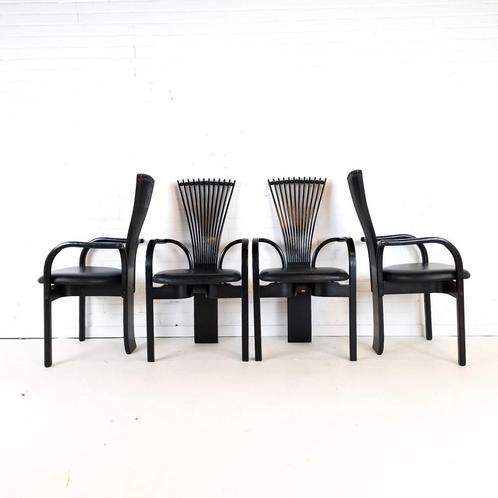 4x vintage stoel Totem Torstein Nilsen, Huis en Inrichting, Stoelen, Gebruikt, Ophalen