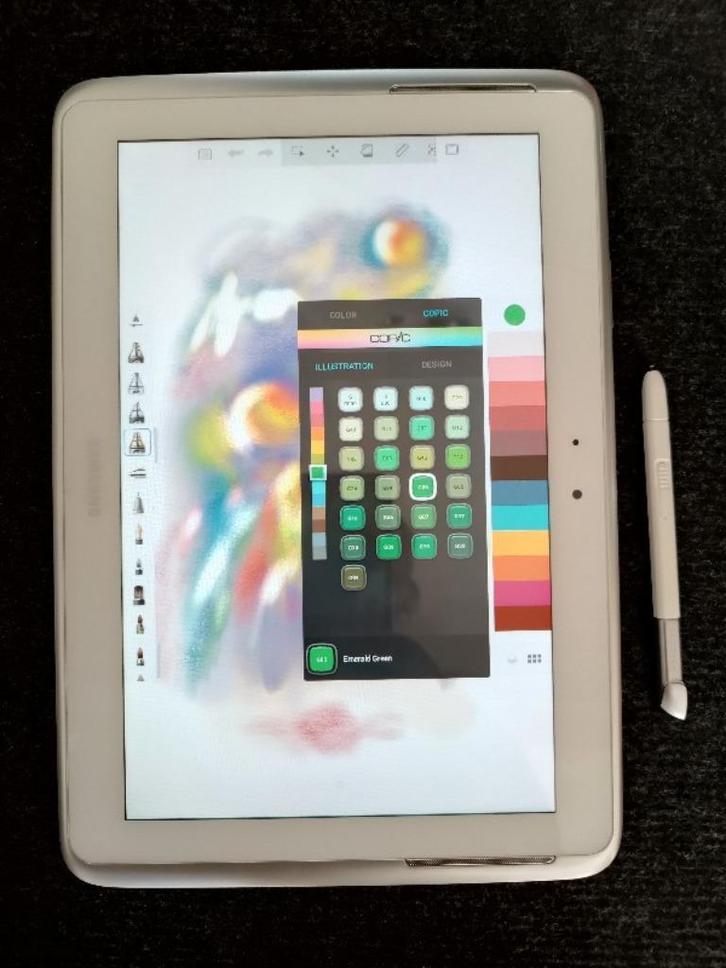 Samsung Galaxy Tekentablet + Touchpen Note Android 9, Computers en Software, Android Tablets, Zo goed als nieuw, Wi-Fi en Mobiel internet