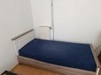 Lit simple 90*200 sommier+ matelas, 90 cm, Comme neuf, Brun, Enlèvement