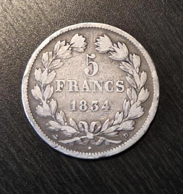 5 Frans Louis-Philippe I 1834 D beschikbaar voor biedingen
